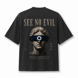 Statue Heavyweight Vintage Washed Frayed Tee