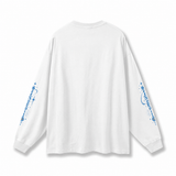 Stay Focused Oversized Unisex Long Sleeve T-Shirt - White
