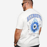 Flaming Eye Heavyweight Vintage Washed Frayed Tee