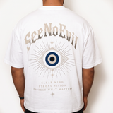Clear Vision Classic Loose Boxy Tee White